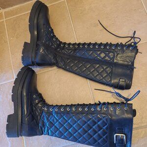 Tall Leather Browns Shoes Boots, Size 7.5